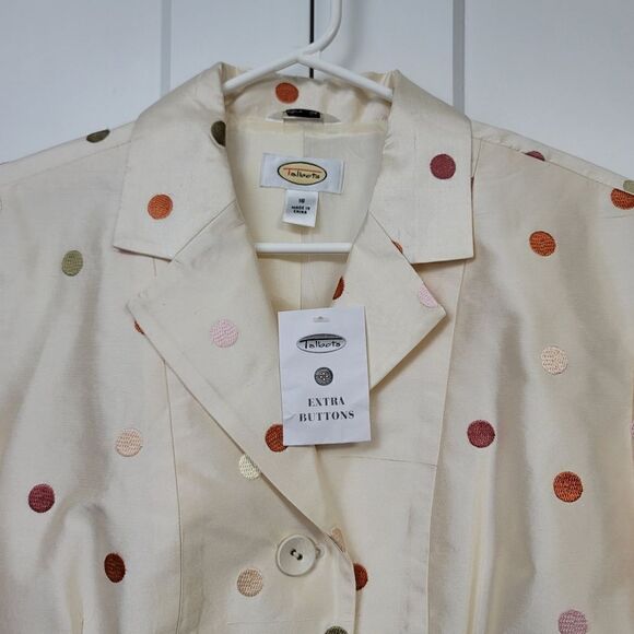 Talbots 100% silk jacket and skirt polka dot set, 16 - Picture 10 of 12